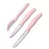 Набор кухонный Victorinox SwissClassic Paring Set 3шт с роз. ручкой (2 ножа, овощечистка Universal) (GB)