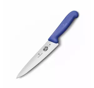 Ніж кухонний Victorinox Fibrox Carving обробний 19 см синій (Vx52002.19)