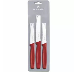 Набір кухонних ножів Victorynox пластик червоний 5.1111.3