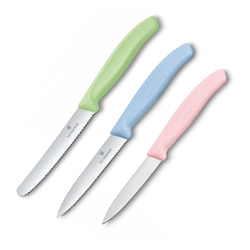 Набор кухонный Victorinox SwissClassic Paring Set 3 ножа с роз/голуб/св.зел. ручкой (8,10,11см) (GB)