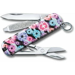 Складной нож Victorinox CLASSIC LE "Dynamic Floral" 58мм/1сл/7функ/цветн/чехол /ножн