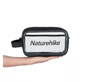 Косметичка портативна водонепроникна Naturehike NH20SN007, Розмір М, чорна прозора