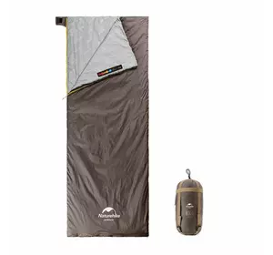 Спальник надлегкий Naturehike Lightweight Summer LW180 NH21MSD09, (15°C), p-p XL,  коричневий